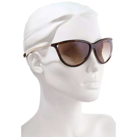 TOM FORD TAMMY TF770 52F DARK HAVANA/GOLD GRADIENT BROWN CAT EYE SUNGLASSES.70mm main image 11